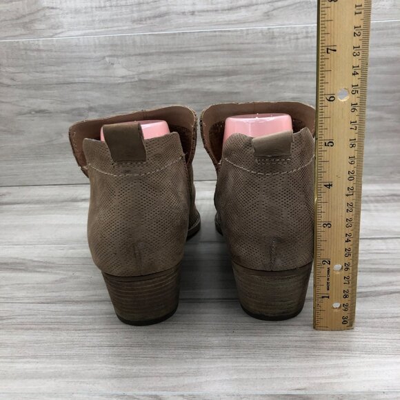 Dolce Vita Ankle Boots Women's 9.5 Brown Suede Slip On Booties - Picture 8 of 11
